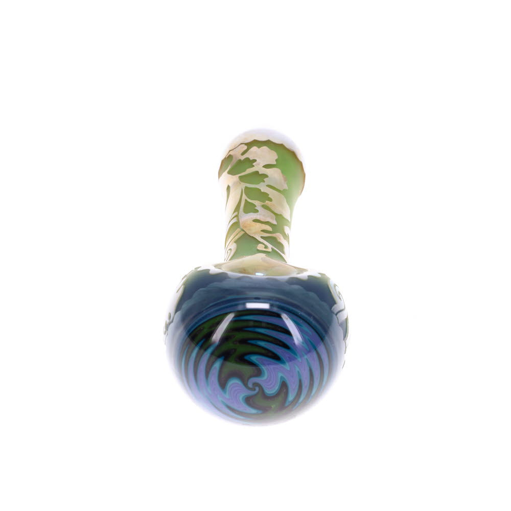 Liberty503 Glass Etched Triple Frit Wig Wag Spoon