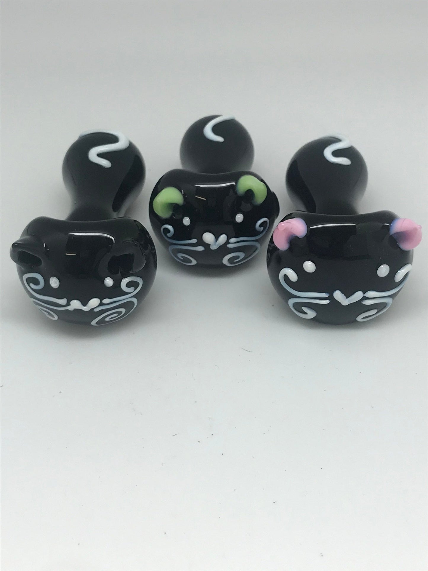 Lindsay Hoyes Glass Black Cat Pipe