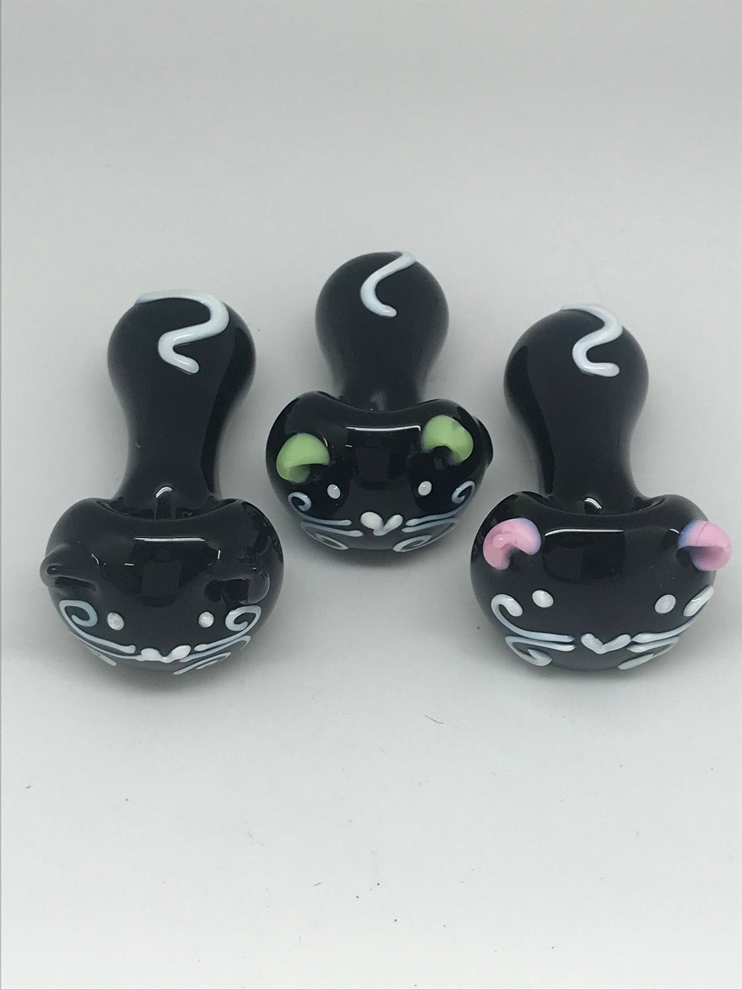 Lindsay Hoyes Glass Black Cat Pipe