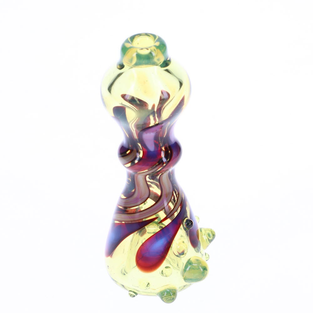 Liquid Sand Large CFL Pink & Yellow Chillum