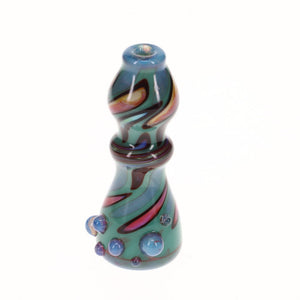 Liquid Sand Milky Blue & Green Chillum