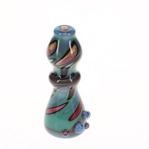 Liquid Sand Milky Blue & Green Chillum