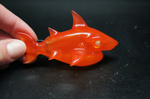 Niko Cray Glass Shark Pendant - Orange