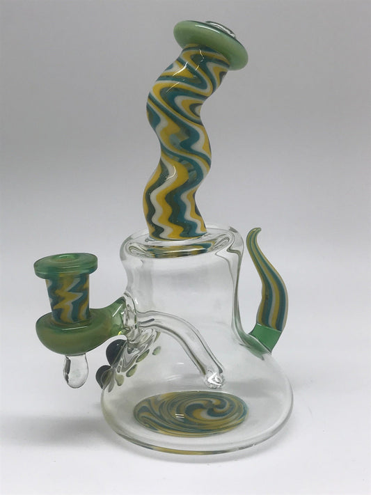 Ninja Pancakes Glass Green Linework Rig