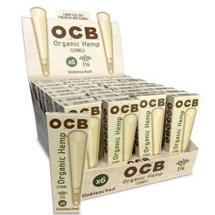 OCB Organic Hemp 1.25 Cones - 6 Pack