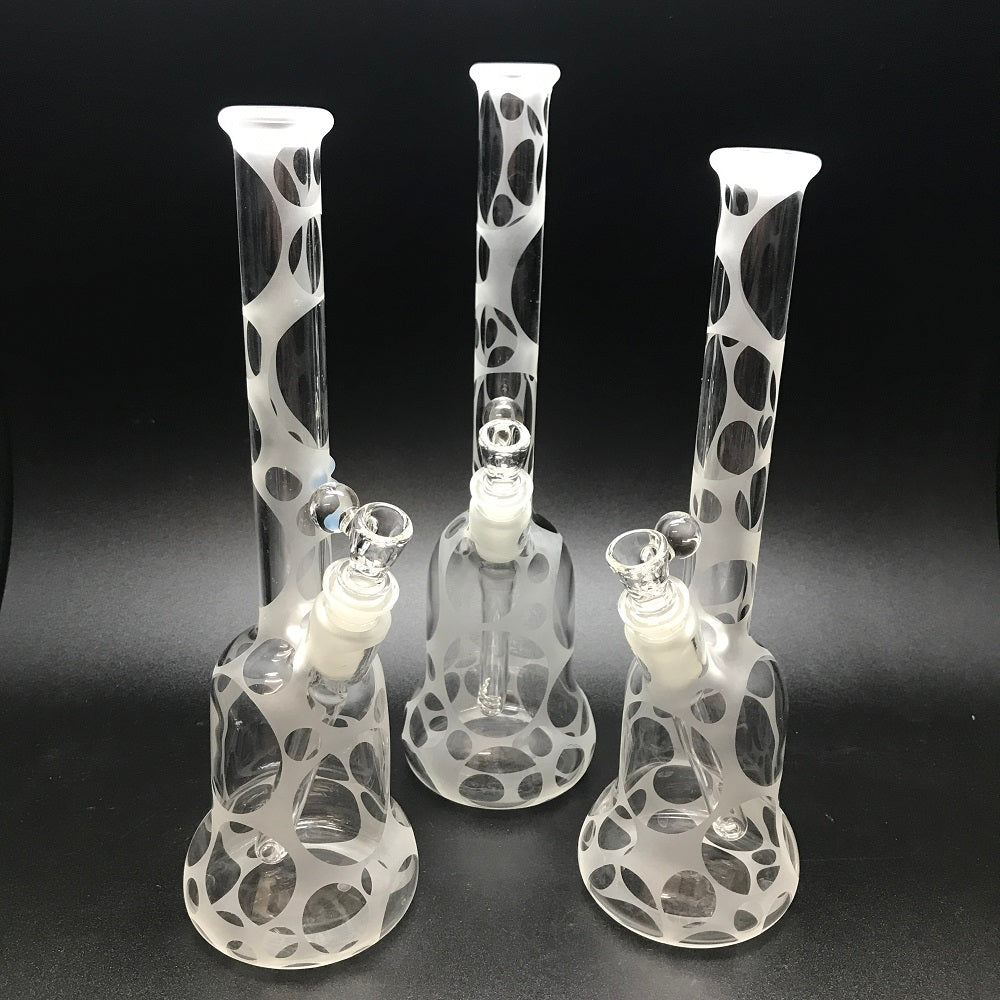 Oddball Glass Sandblasted Flower 26mm Tube