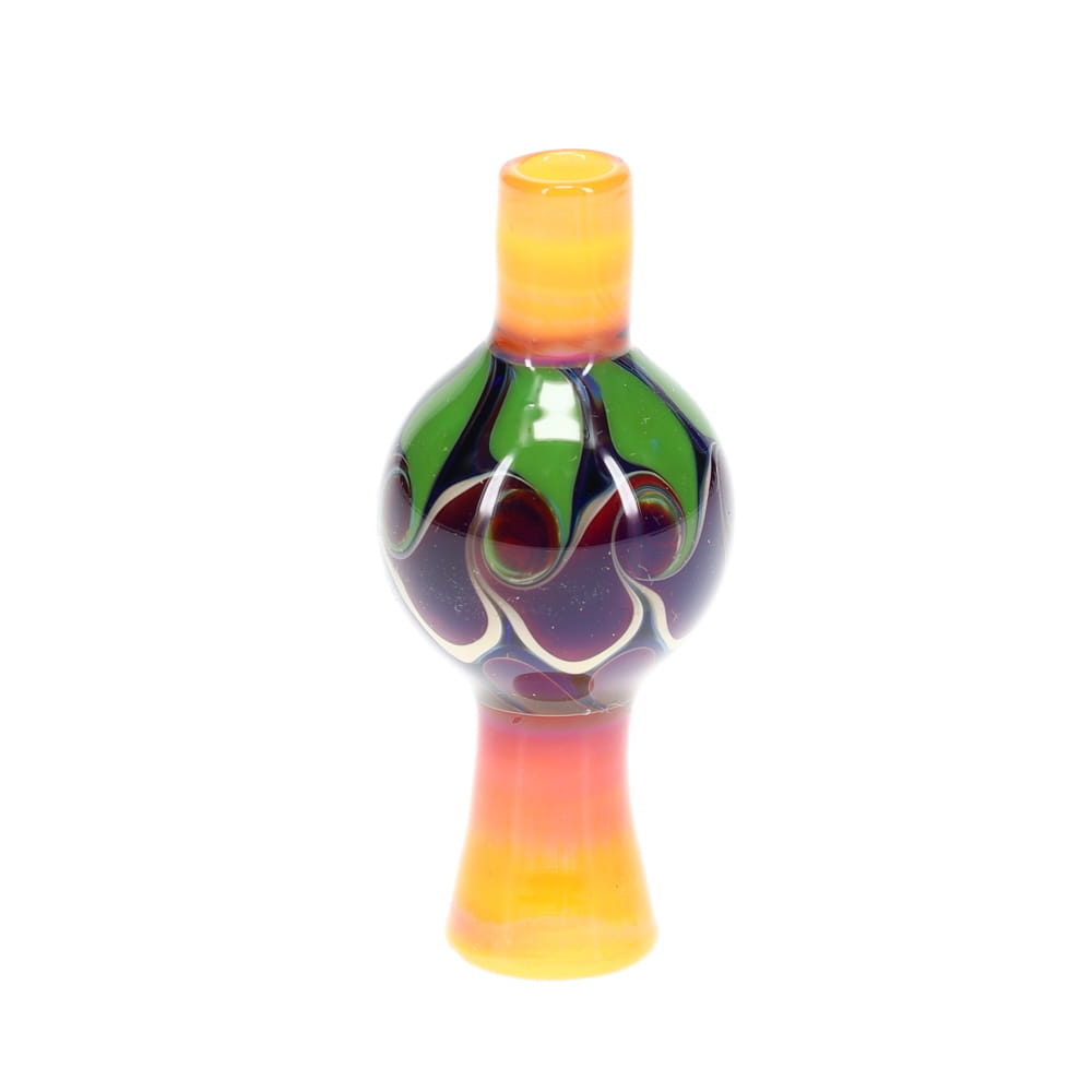 P.A. Jay Glass Amber Green Bubble Cap