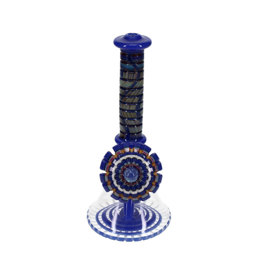 P.A. Jay Glass Royal Blue Worked Beaker