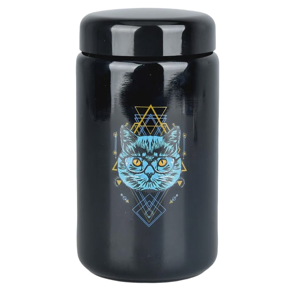 Pulsar 420 UV Large Screw Top Jar - Sacred Cat