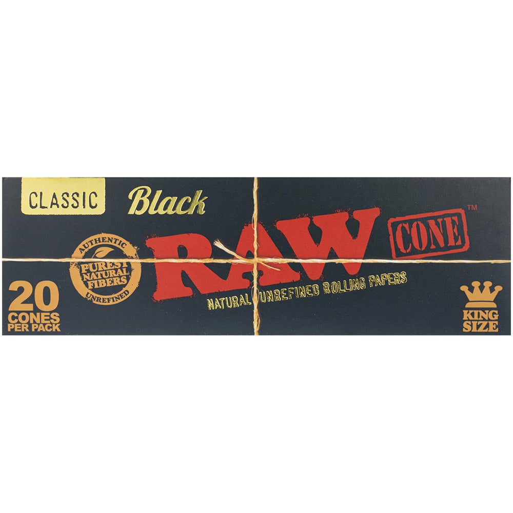 Raw Black King Sized Cones - 20pk