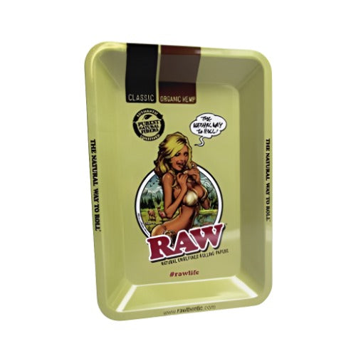 Raw Bikini Metal Rolling Tray - Small