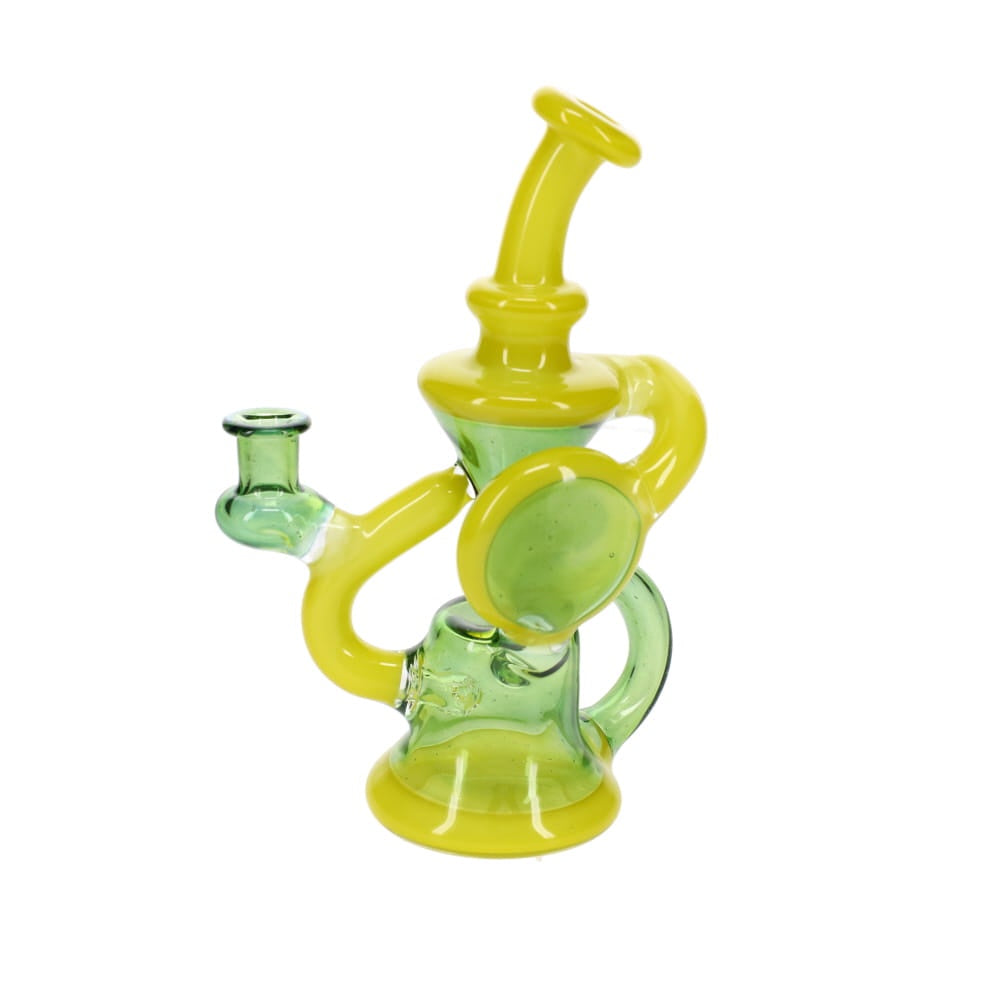 Cristo Two Tone Floater Recycler Rig - Green with Opal