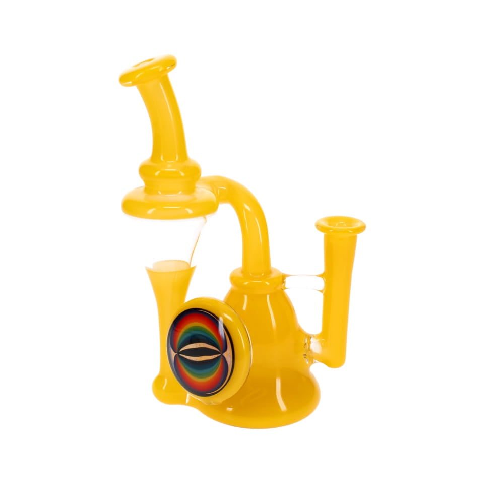 Cristo Backpack Recycler Rig - Yellow with Rainbow Disc