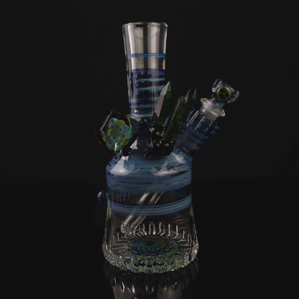 Rotational Science Crystal Can Base Blue Water Pipe