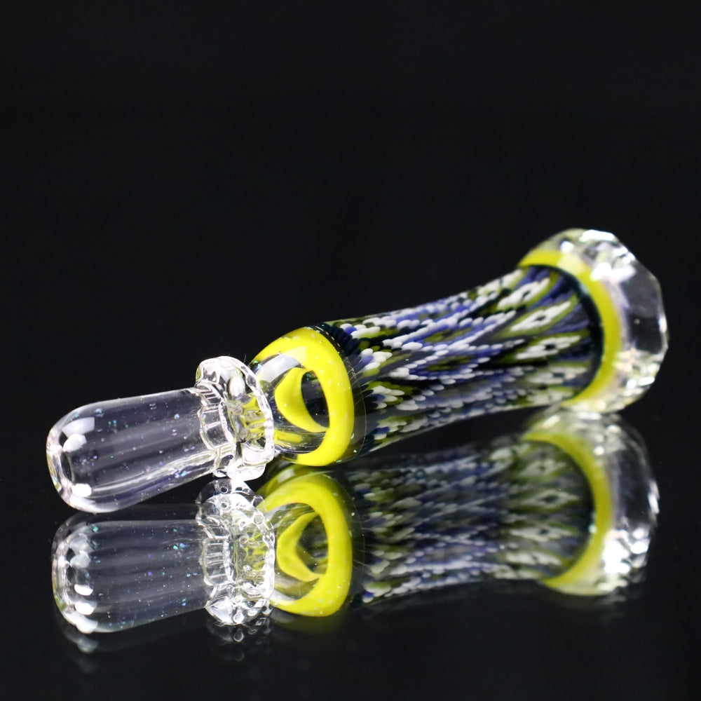 Rotational Science Glass Faceted Peyote Stich Chillum #27