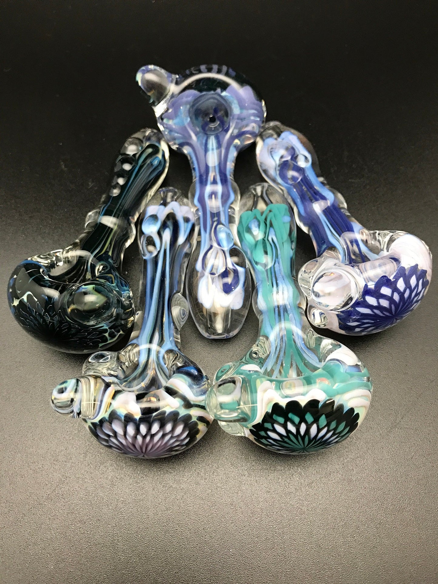 Rotational Science Glass Zig Zag Blue Pipe