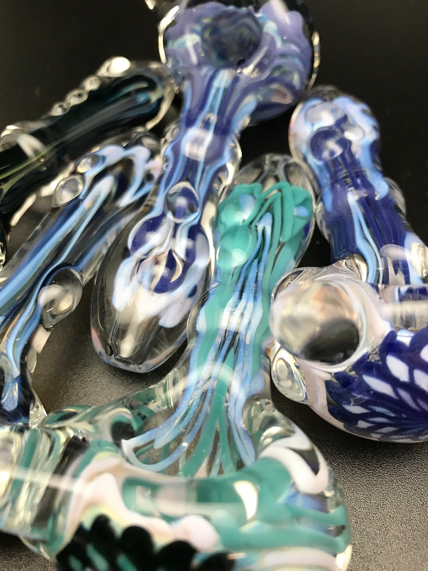 Rotational Science Glass Zig Zag Blue Pipe