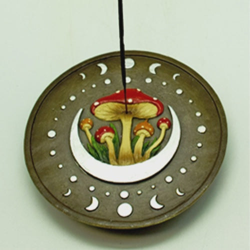 Round Mushroom Moon Incense Burner