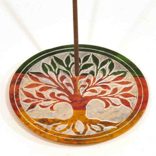 Round Tree of Life Incense Burner