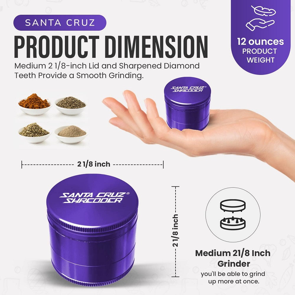 Santa Cruz Shredder 3 Piece Grinder - Medium - Purple