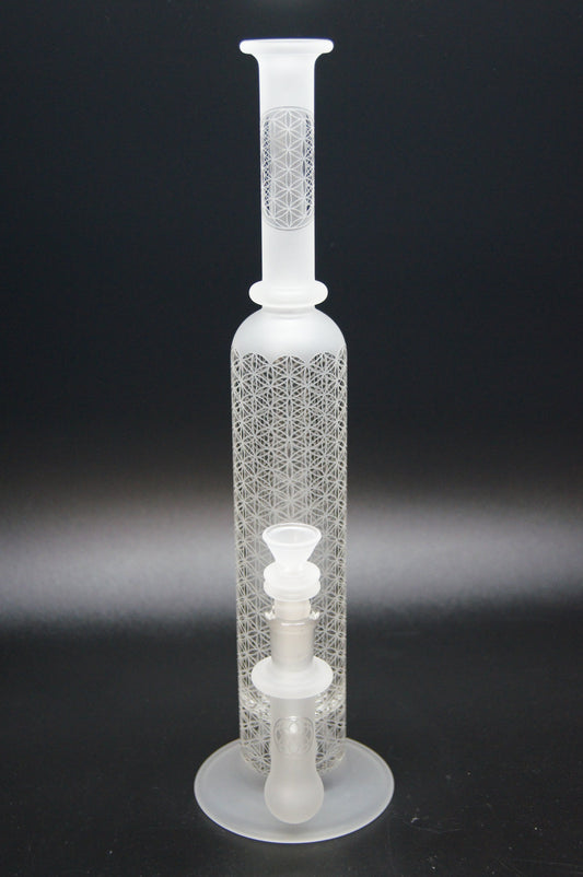 Seed of Life Glass Frosted Sacred G SoL50 Lace Sphere Tube