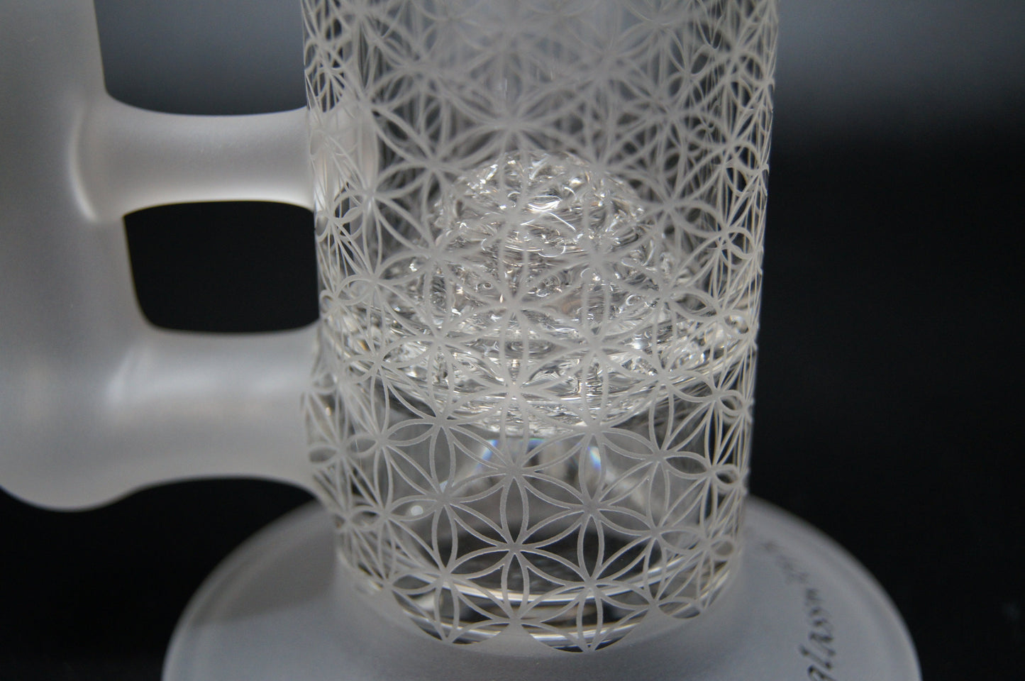 Seed of Life Glass Frosted Sacred G SoL50 Lace Sphere Tube