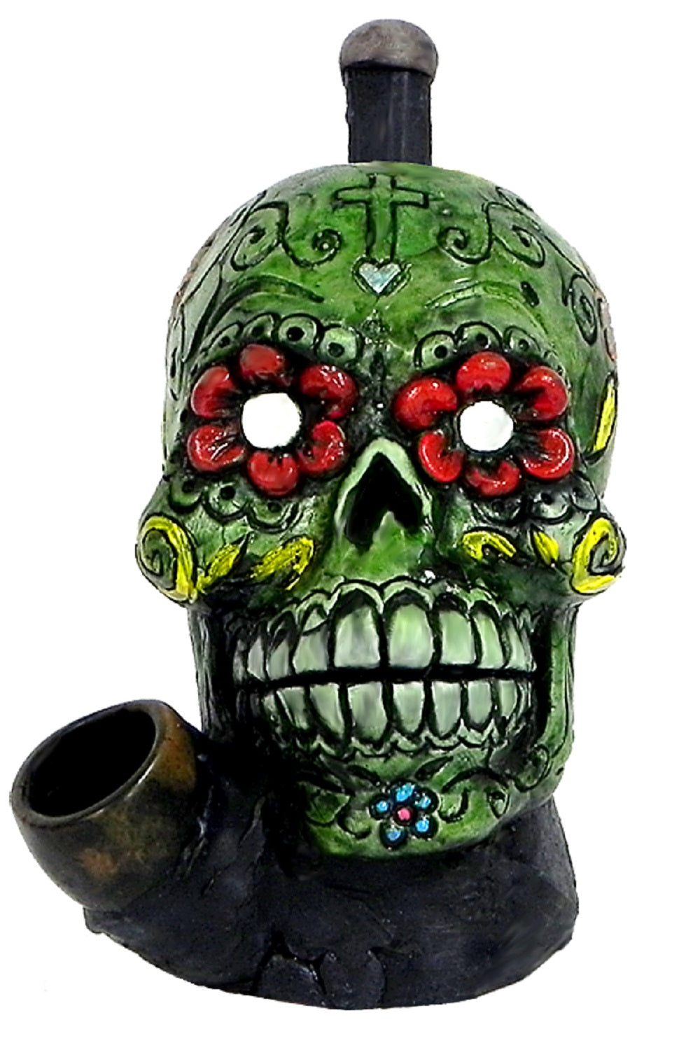 Resin Sugar Skull Pipe