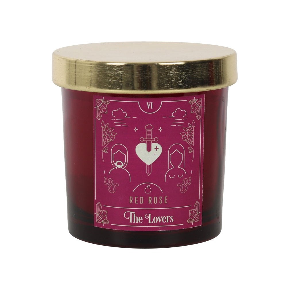 The Lovers Tarot Red Rose Scented Candle SALE