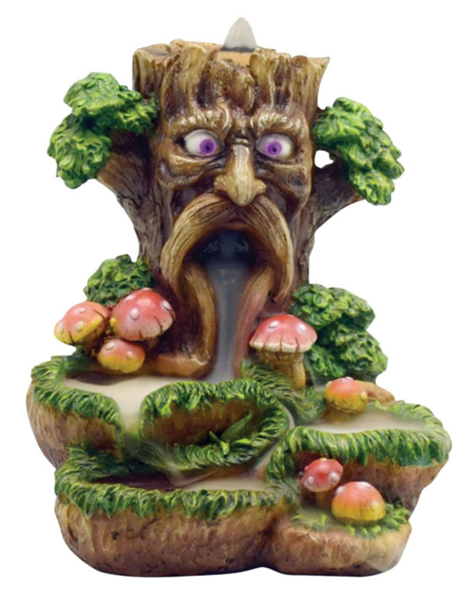 Tree Man and Mushrooms Backflow Incense Burner