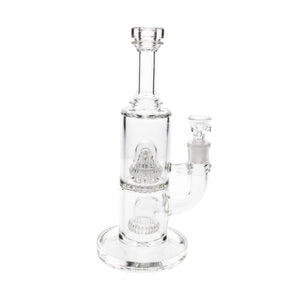 Vault Glass Clear 2 Showerhead Perc Straight Water Pipe - 10"