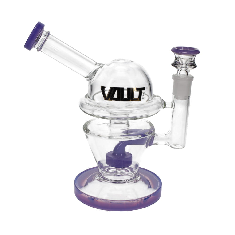 Vault Glass Saucer Tire Perc w/ Color Rims Rig - 7.5"