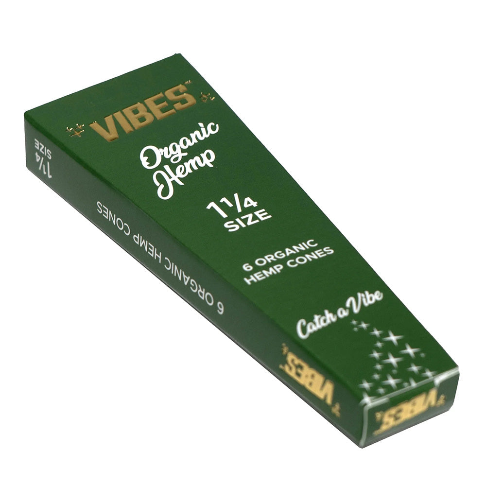 Vibes Organic Hemp 1.25 Cones - 6 Pack