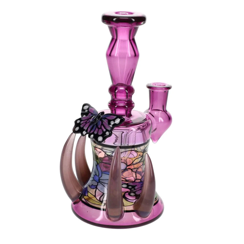 Windstar Glass Hydra Rig - Purple Butterflies