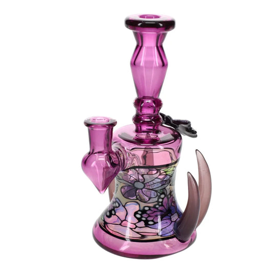 Windstar Glass Hydra Rig - Purple Butterflies