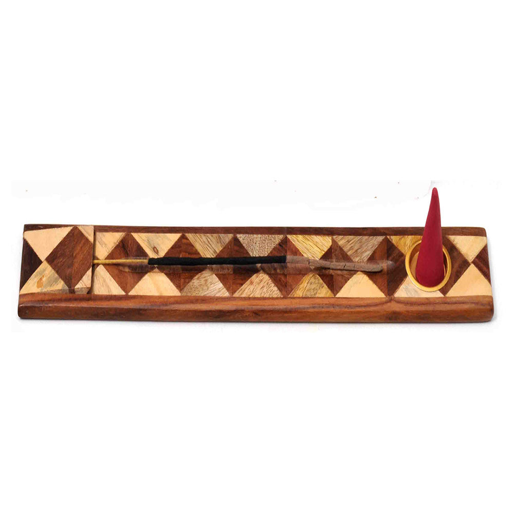 Wood Inlaid Incense Burner