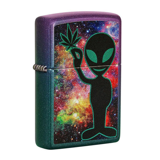 Zippo Lighter Alien with Weed Leaf SALE