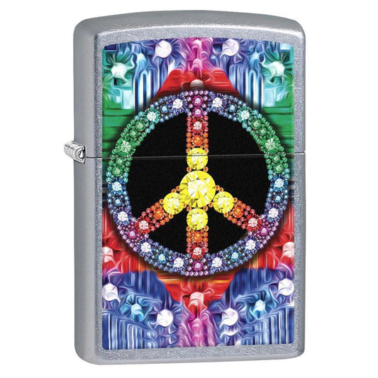 Zippo Lighter Jeweled Peace Sign SALE