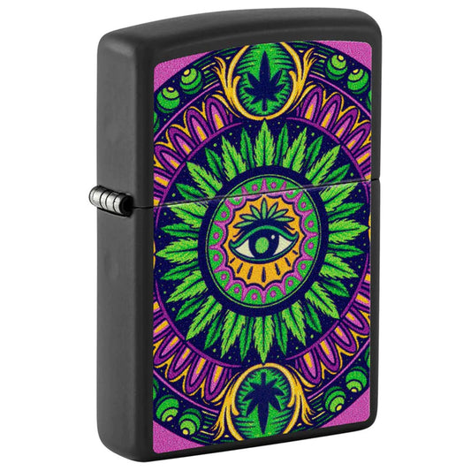 Zippo Lighter Weed Leaf w/ Eye