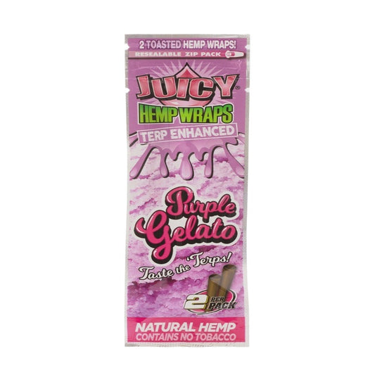 Juicy Jays Purple Gelato Hemp Terp Infused Wraps 2 pack