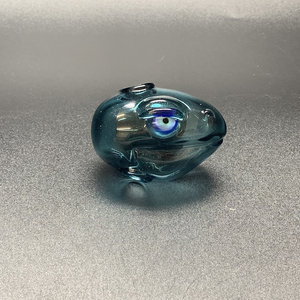 Elbo Glass Dino Head Pendant - Blue Stardust