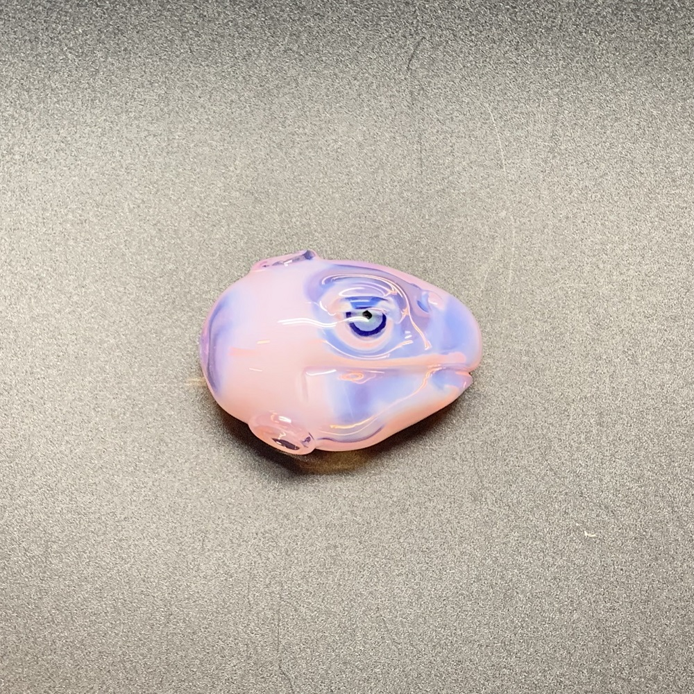 Elbo Glass Dino Head Pendant - Pink Slyme