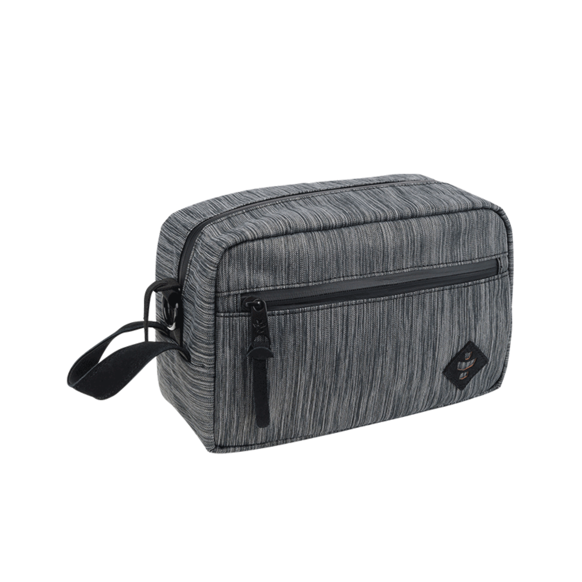 Revelry Stowaway Pouch - Striped Dark Grey