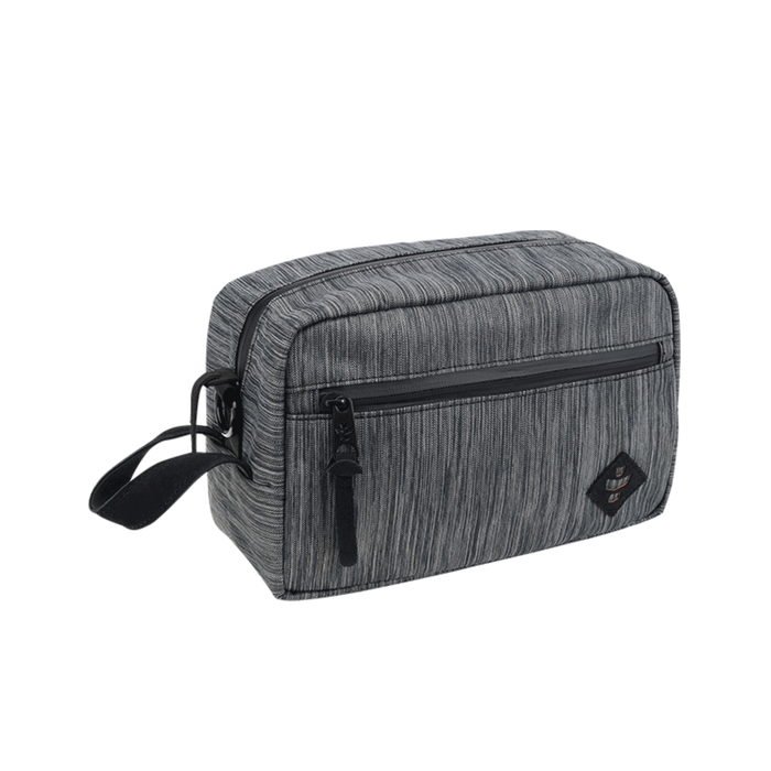 Revelry Stowaway Pouch - Striped Dark Grey