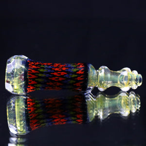 Rotational Science Glass Cold Worked & Faceted Peyote Stich Chillum #23