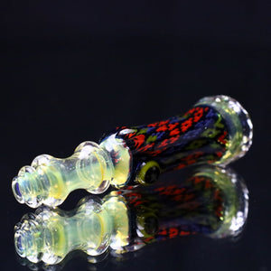 Rotational Science Glass Cold Worked & Faceted Peyote Stich Chillum #23