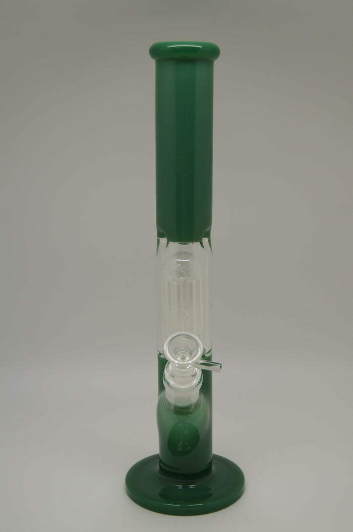 Solid Color Clear Window Single Chamber Tree Perc Straight Waterpipe